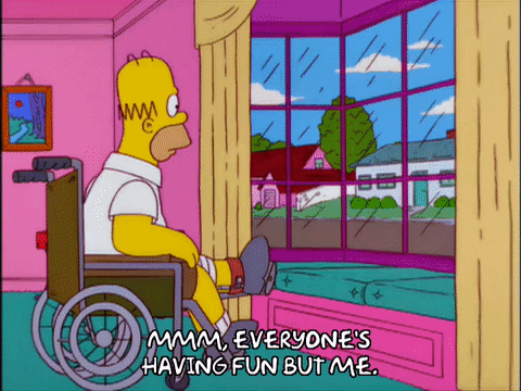 Homer Simpson feeling FOMO