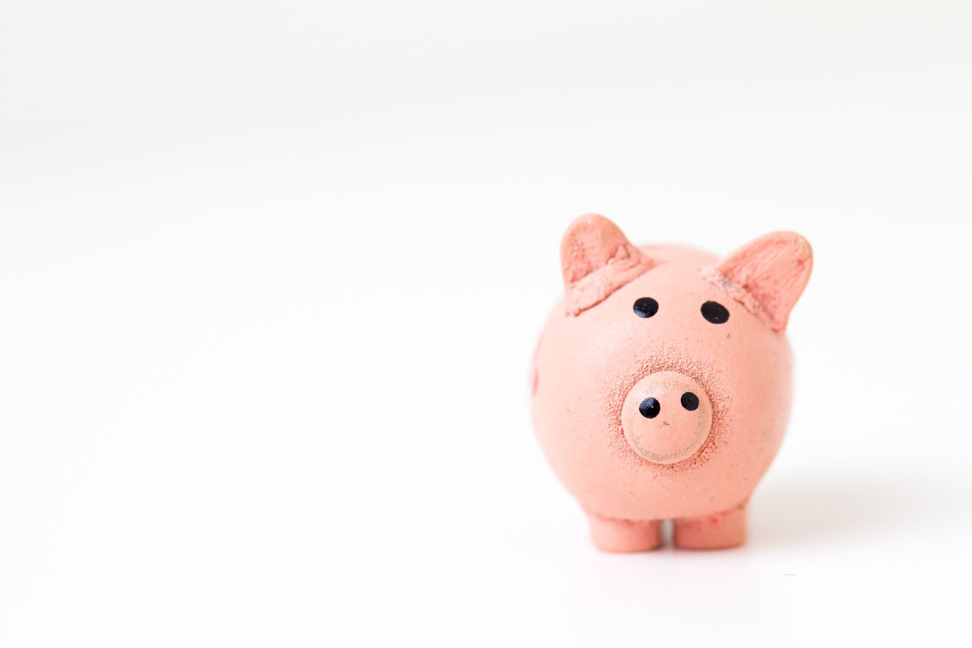 Small piggy bank symbolising saving and budgeting